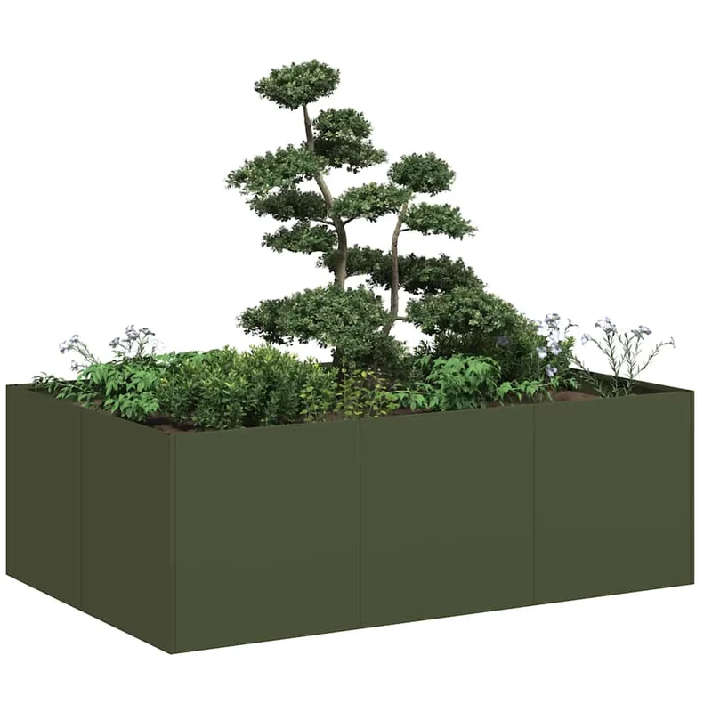 Jardinera Acero Verde Oliva 120x80x40cm
