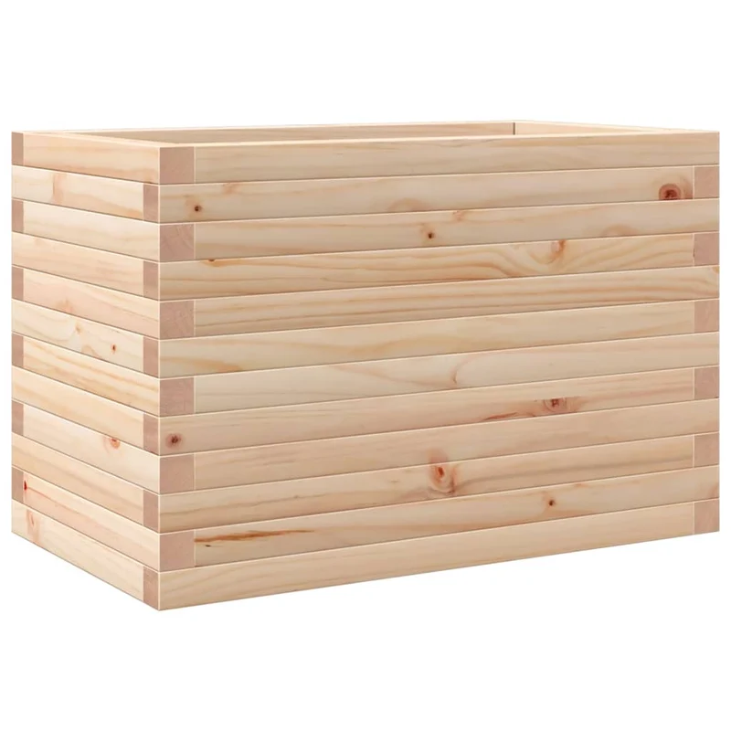 Jardinera Madera Maciza De Pino 70x40x45,5 Cm