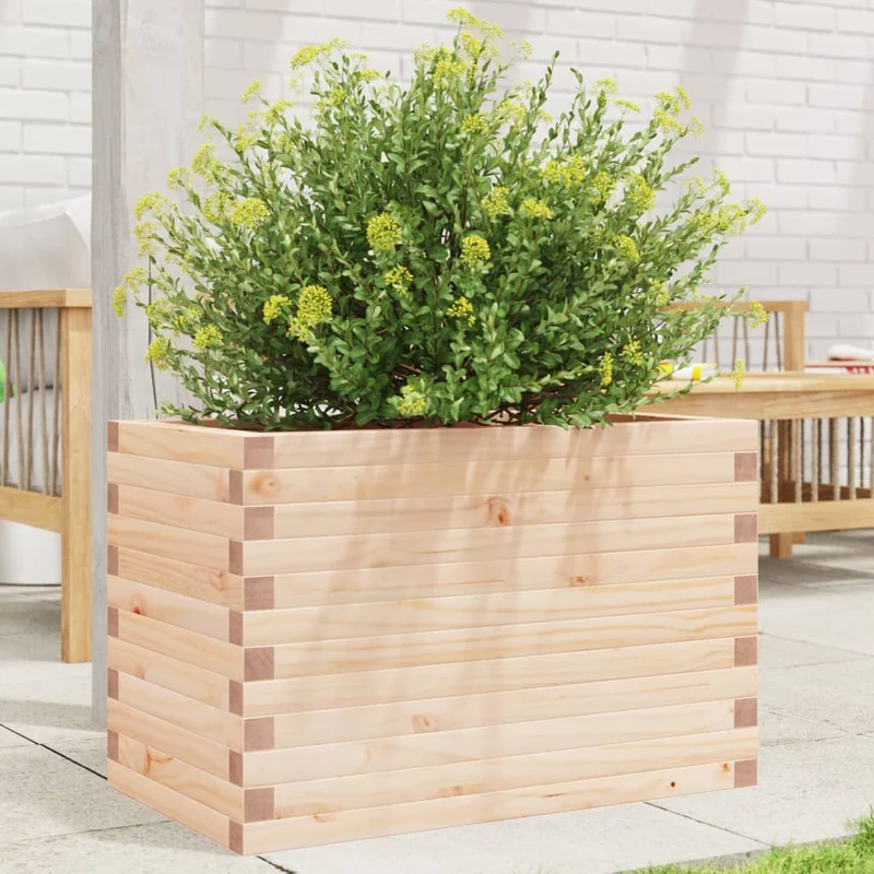 Jardinera Madera Maciza De Pino 70x40x45,5 Cm