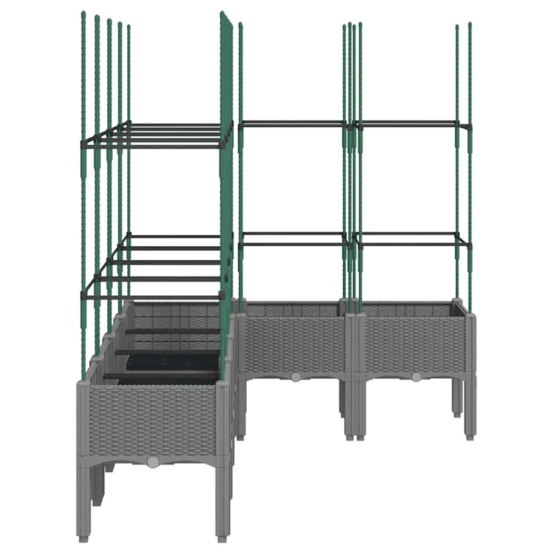 Jardinera Con Enrejado Pp Gris Claro 160x120x142,5 Cm