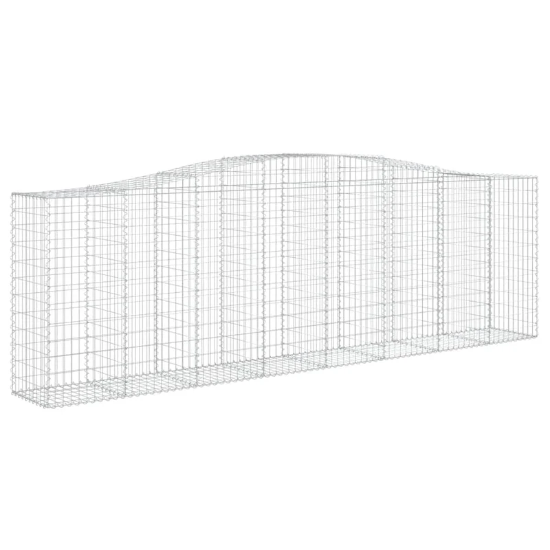 Cestas Gaviones 10 Uds Forma De Arco Hierro 400x50x120/140 Cm