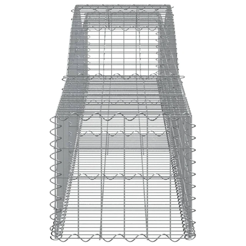 Cestas De Gaviones 7 Uds Forma De Arco Hierro 400x50x40/60 Cm