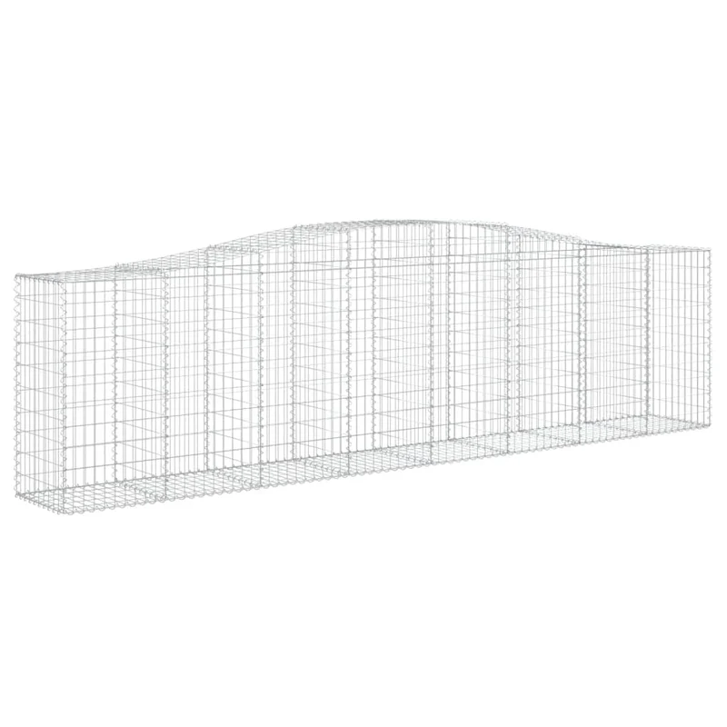 Cestas De Gaviones 2 Uds Forma De Arco Hierro 400x50x100/120 Cm
