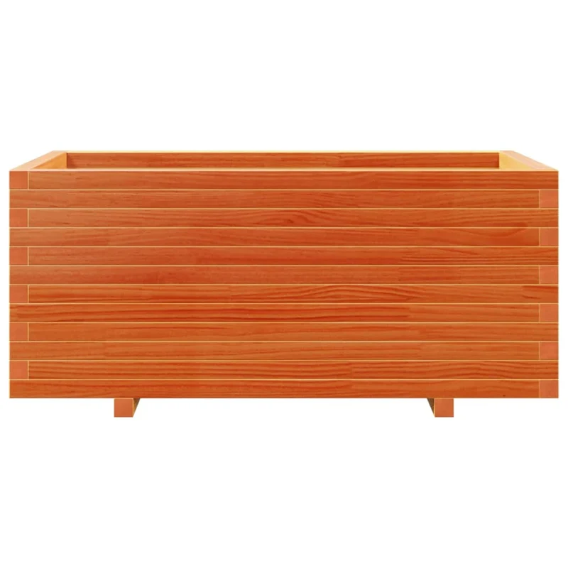 Jardinera Madera Maciza De Pino Marrón Cera 110x60x49,5 Cm