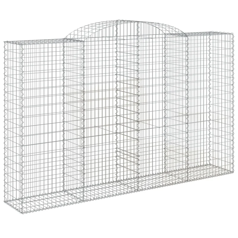 Cestas De Gaviones 4 Uds Forma De Arco Hierro 300x50x180/200 Cm