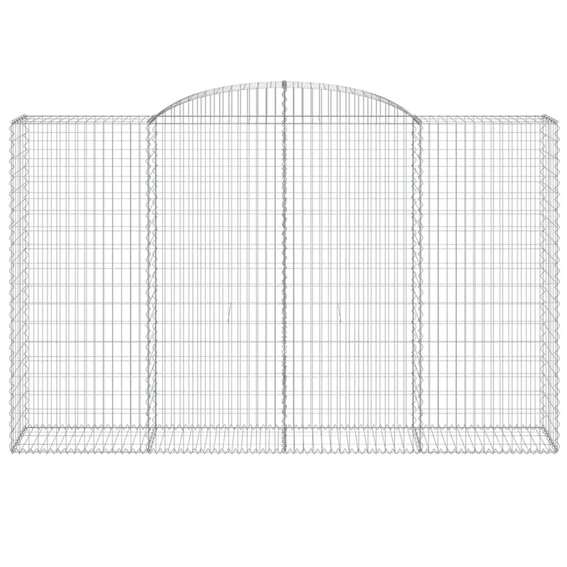 Cestas De Gaviones 4 Uds Forma De Arco Hierro 300x50x180/200 Cm