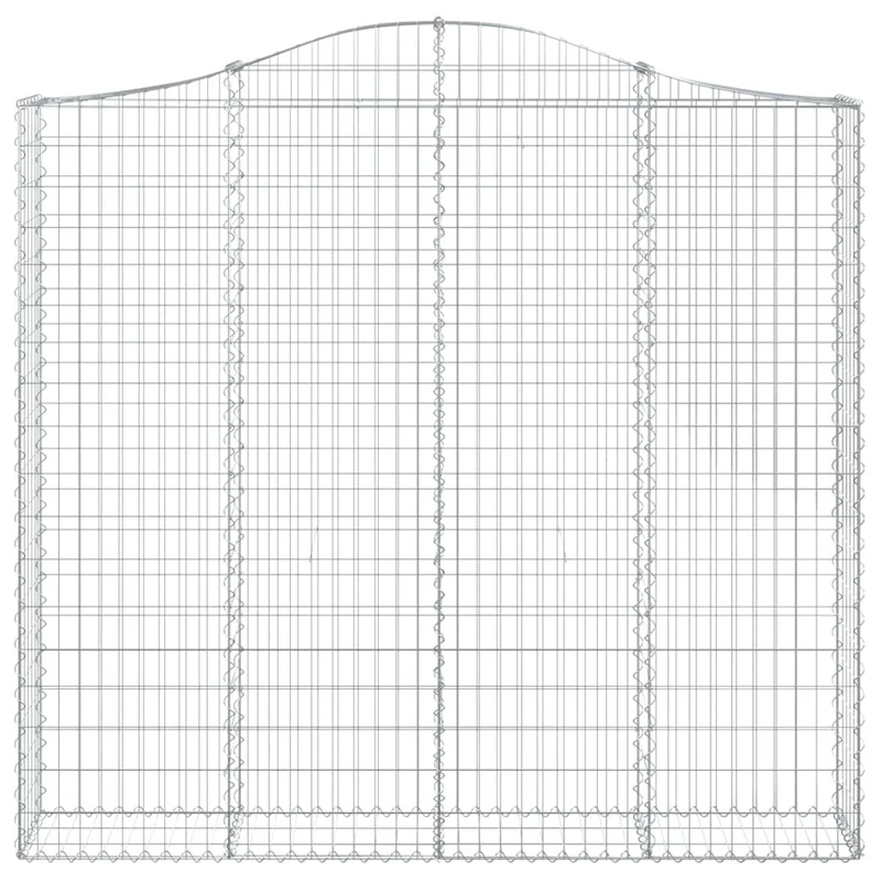 Cestas De Gaviones 2 Uds Forma De Arco Hierro 200x30x180/200 Cm