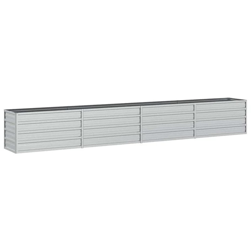 Arriate De Acero Galvanizado Plateado 320x40x45 Cm