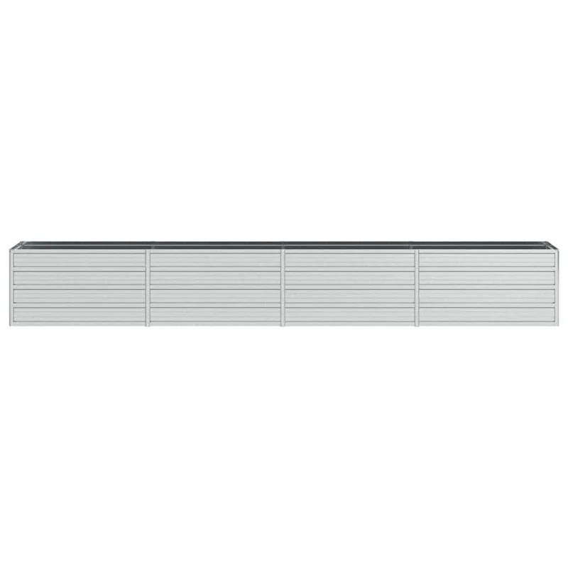 Arriate De Acero Galvanizado Plateado 320x40x45 Cm