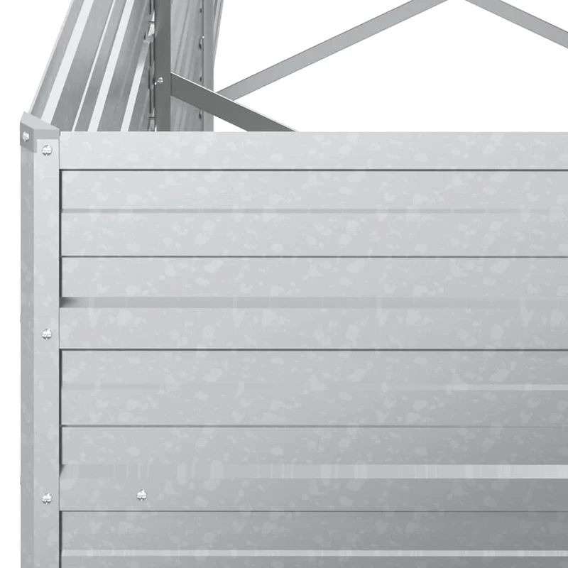 Arriate De Acero Galvanizado Plateado 320x40x45 Cm