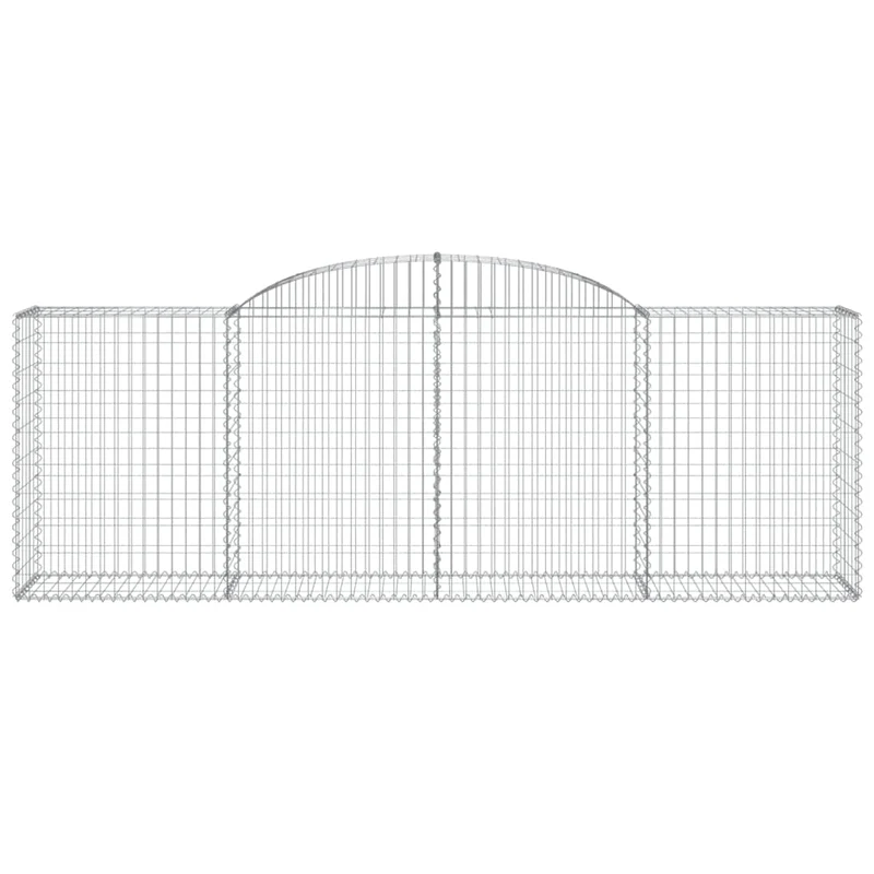 Cestas De Gaviones 6 Uds Forma De Arco Hierro 300x50x100/120 Cm