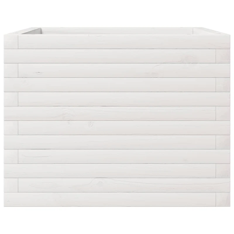 Jardinera De Madera Maciza De Pino Blanco 60x60x45,5 Cm