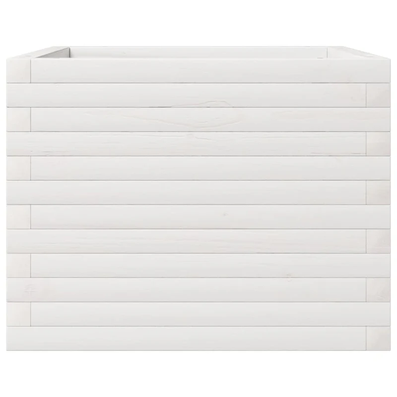 Jardinera De Madera Maciza De Pino Blanco 60x60x45,5 Cm