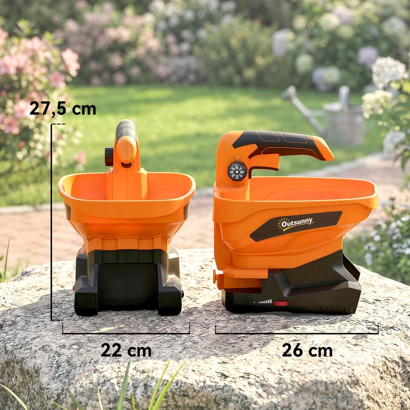 Outsunny Esparcidor Portátil 3,3 L 8 Niveles De Flujo Dispersión Ajustable
