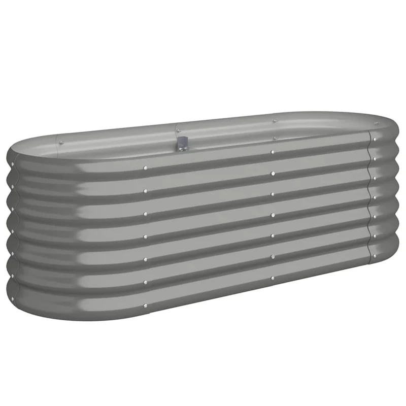 Jardinera Arriate Acero Galvanizado Gris 114x40x36 Cm