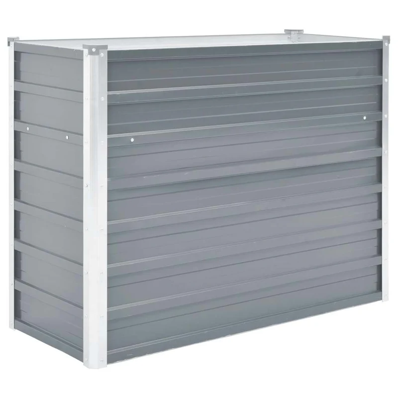 Arriate De Jardín De Acero Galvanizado Gris 100x40x77 Cm