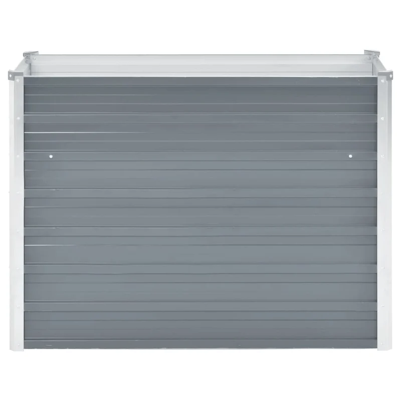 Arriate De Jardín De Acero Galvanizado Gris 100x40x77 Cm
