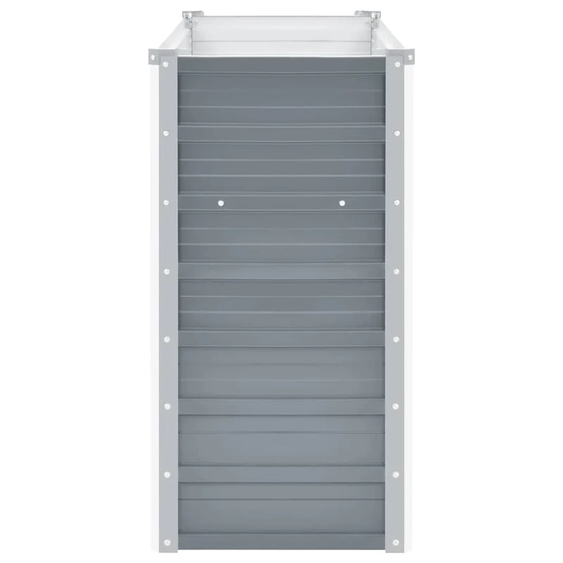 Arriate De Jardín De Acero Galvanizado Gris 100x40x77 Cm