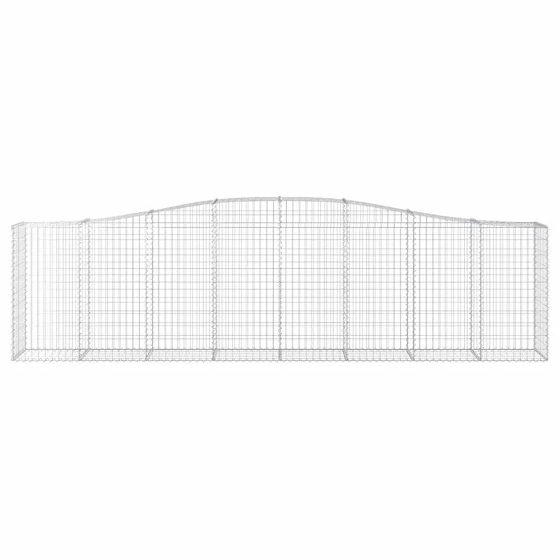 Cestas De Gaviones 9 Uds Forma De Arco Hierro 400x50x100/120 Cm