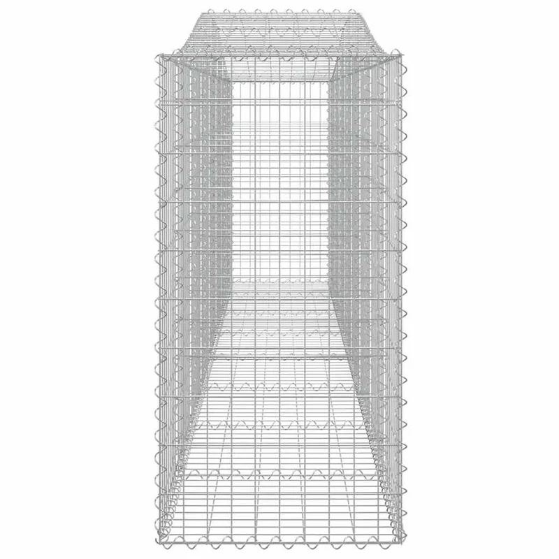 Cestas De Gaviones 9 Uds Forma De Arco Hierro 400x50x100/120 Cm