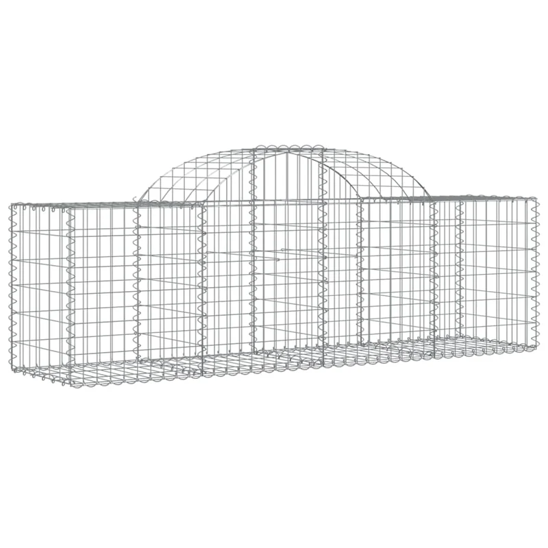 Cestas De Gaviones 40 Uds Forma De Arco Hierro 200x50x60/80 Cm
