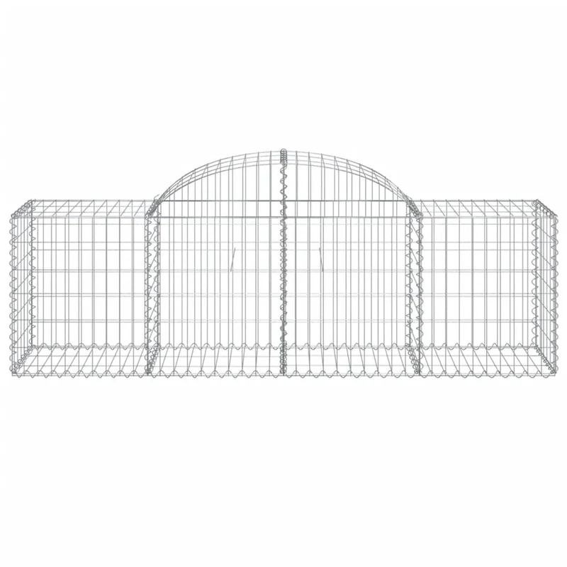 Cestas De Gaviones 40 Uds Forma De Arco Hierro 200x50x60/80 Cm