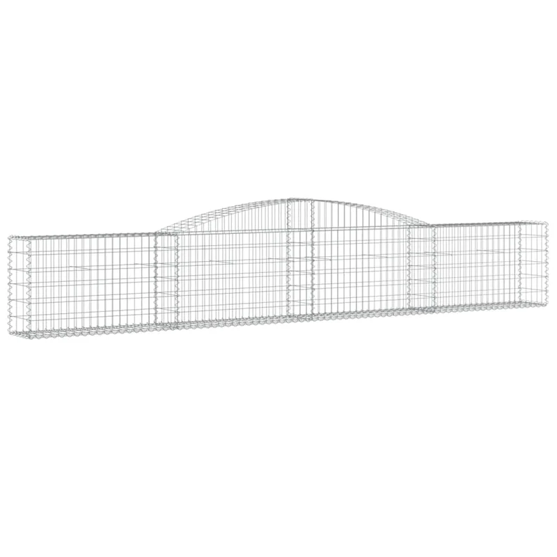 Cestas De Gaviones 20 Uds Forma De Arco Hierro 400x30x60/80 Cm