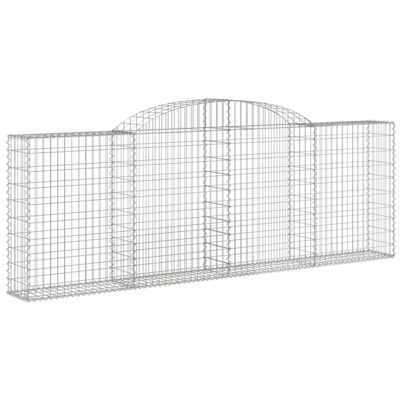 Cestas De Gaviones 25 Uds Forma Arco Hierro 300x30x100/120 Cm