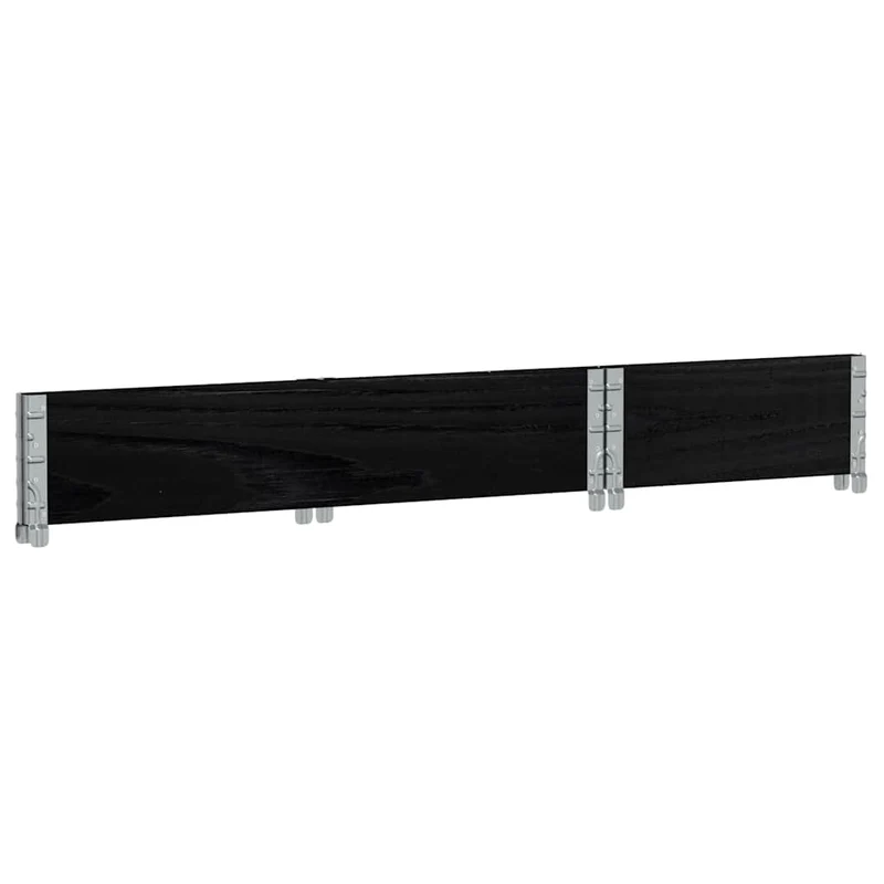Jardinera De Madera Maciza De Pino Negro 100x50 Cm