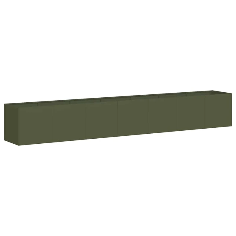 Jardinera De Acero Laminado En Frío Verde Oliva 280x40x40 Cm