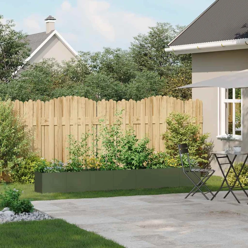 Jardinera De Acero Laminado En Frío Verde Oliva 280x40x40 Cm