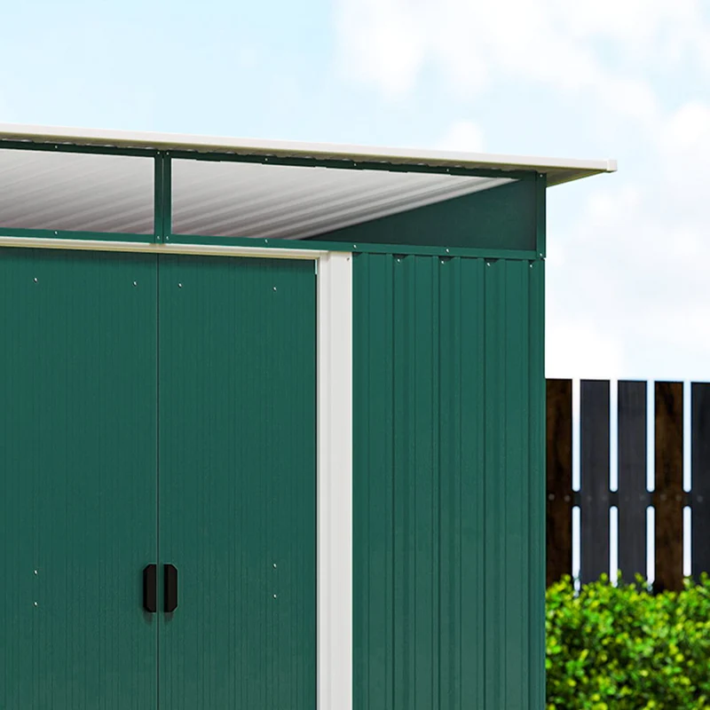 Outsunny Cobertizo De Jardín Exterior 4,5 M² 260x194x200 Cm Con 2 Puertas