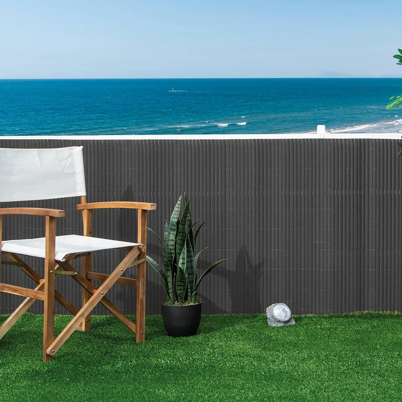 Cañizo Pvc Essential Recycane 20mm Antracita - Cerramiento Ecológico 0,9x3 M / Multicolor
