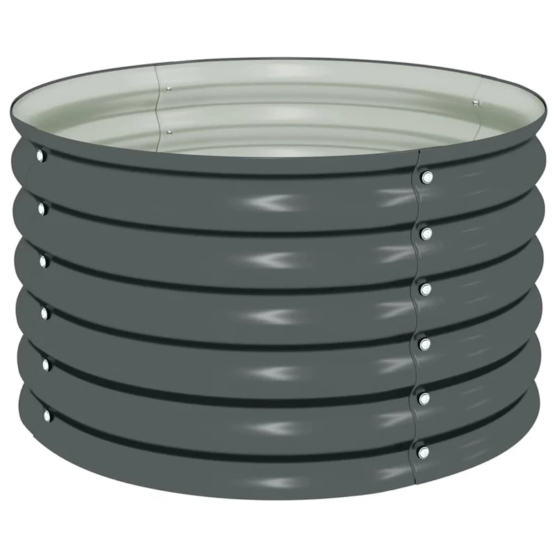 Arriate De Acero Galvanizado Gris 80x80x44 Cm
