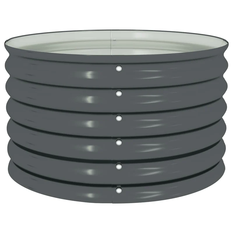 Arriate De Acero Galvanizado Gris 80x80x44 Cm