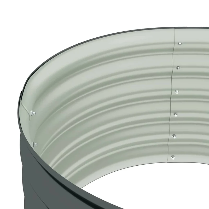Arriate De Acero Galvanizado Gris 80x80x44 Cm