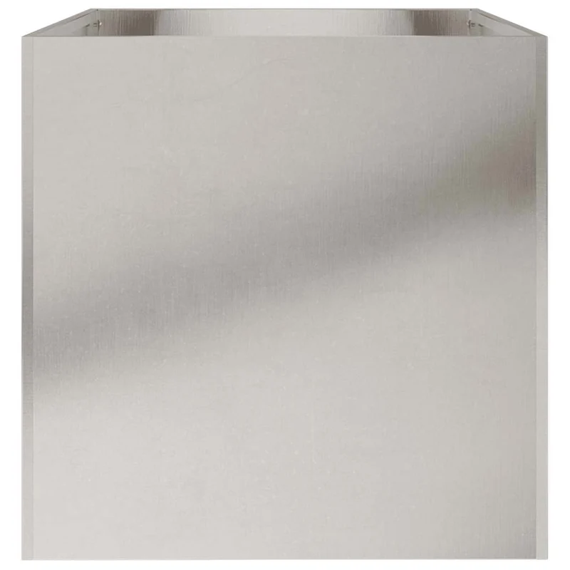 Jardinera De Acero Inoxidable Plateado 62x40x39 Cm