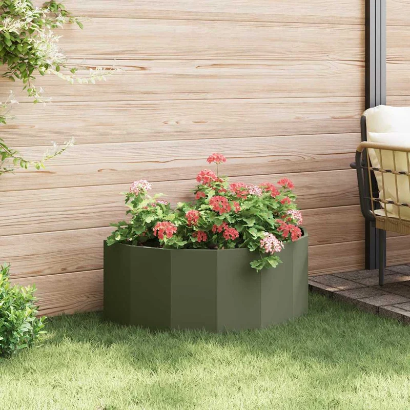 Jardinera Verde Oliva 90 X 45 X 35 Cm Acero