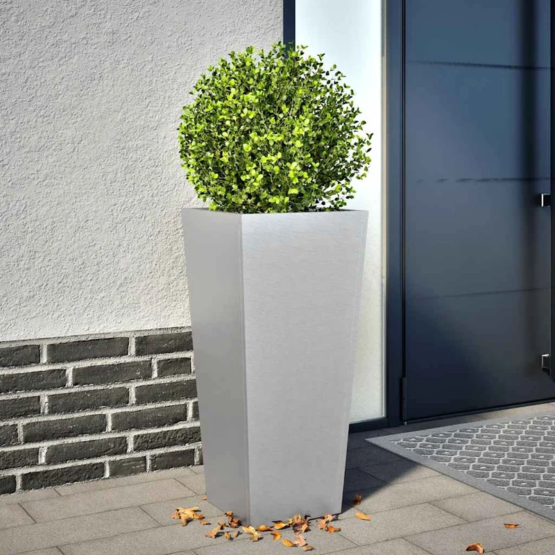 Jardinera De Acero Inoxidable 35x35x75 Cm