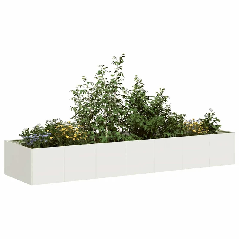 Jardinera Acero Blanco 280x80x40 Cm