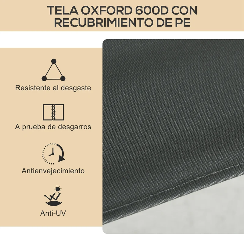 Outsunny Pack De 2 Sillas Plegable De Camping Con Reposabrazos Gris Oscuro