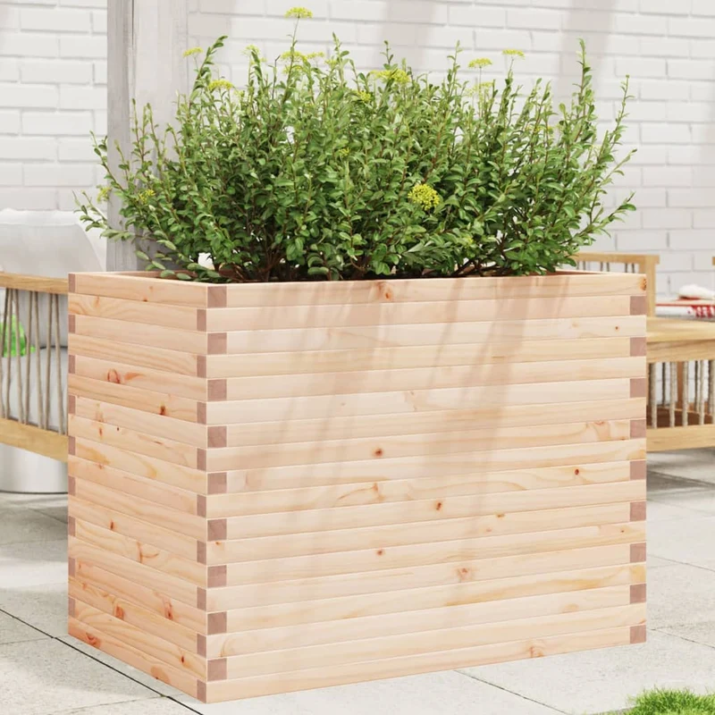 Jardinera Madera Maciza De Pino 90x60x68,5 Cm