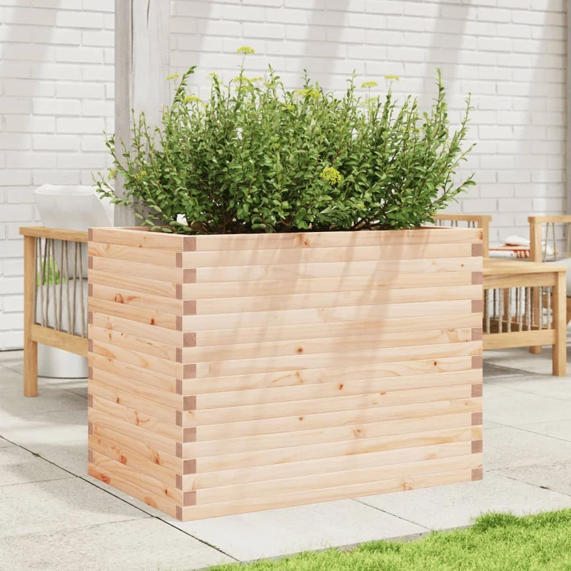 Jardinera Madera Maciza De Pino 90x60x68,5 Cm