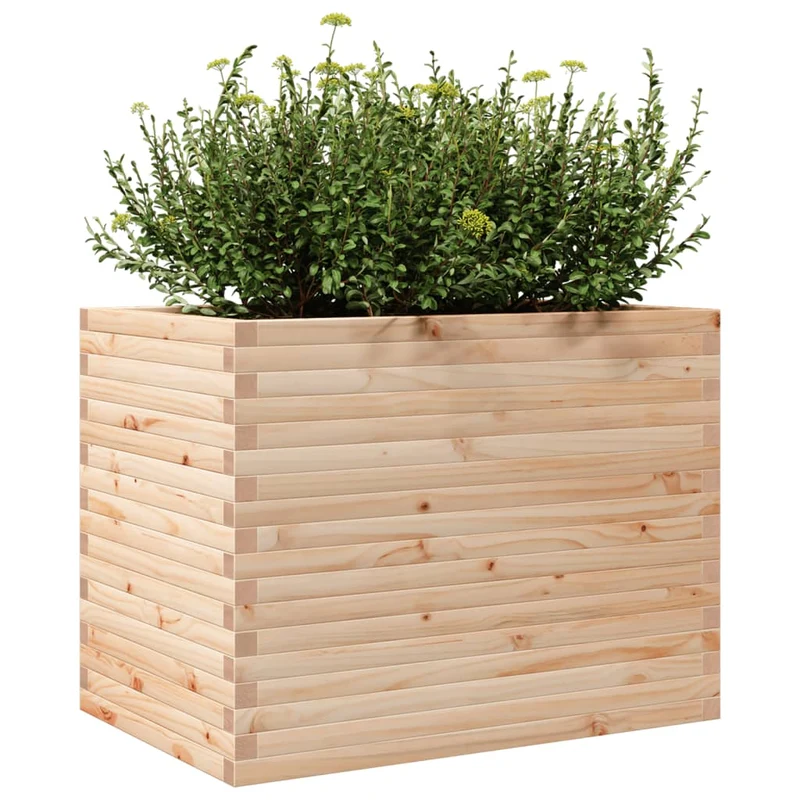 Jardinera Madera Maciza De Pino 90x60x68,5 Cm