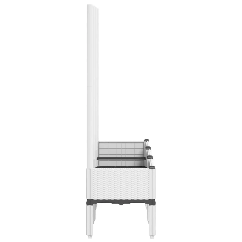 Jardinera Con Enrejado Pp Blanco 120x40x142 Cm