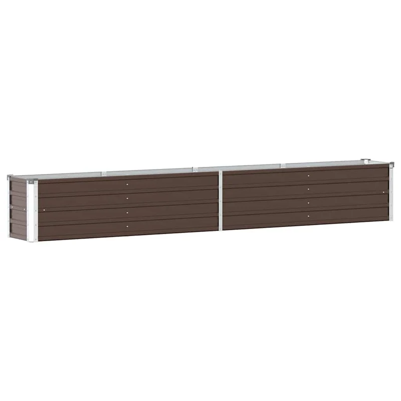 Arriate De Jardín De Acero Galvanizado Marrón 320x40x45 Cm