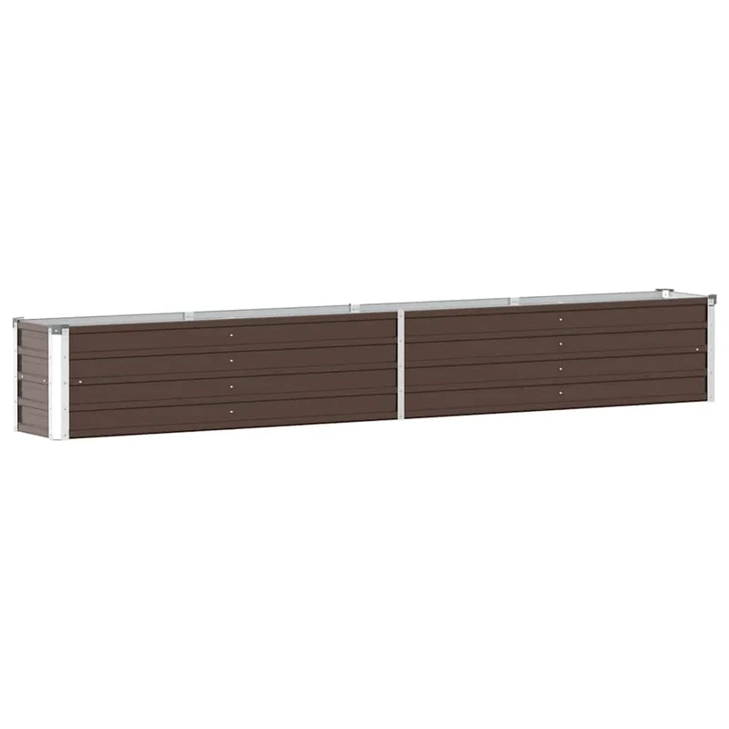 Arriate De Jardín De Acero Galvanizado Marrón 320x40x45 Cm