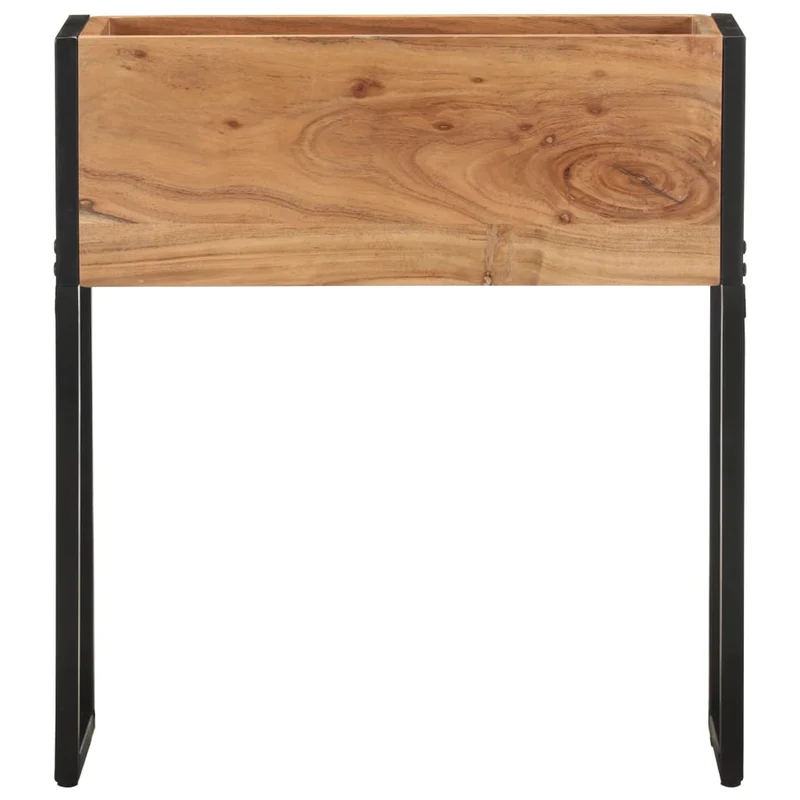 Jardinera De Madera Maciza De Acacia 60x20x68 Cm