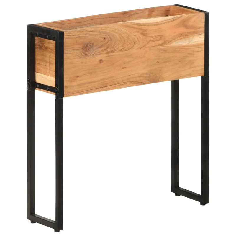 Jardinera De Madera Maciza De Acacia 60x20x68 Cm