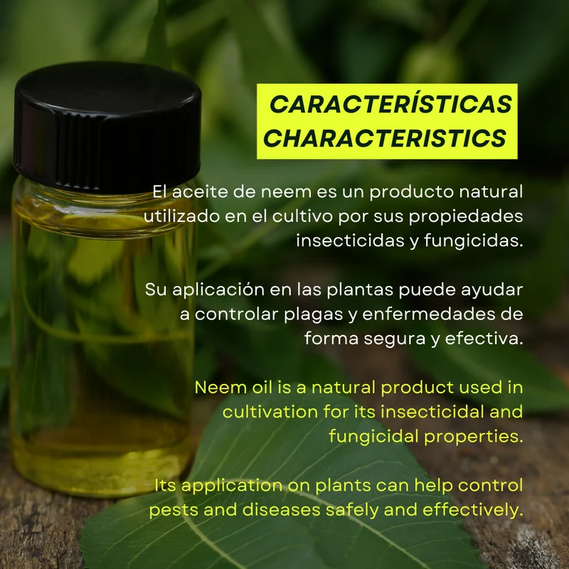 Aceite de neem ecológico para plantas Bio Neem Prot-eco 100 ml + pipeta dosificadora 5 ml gratis